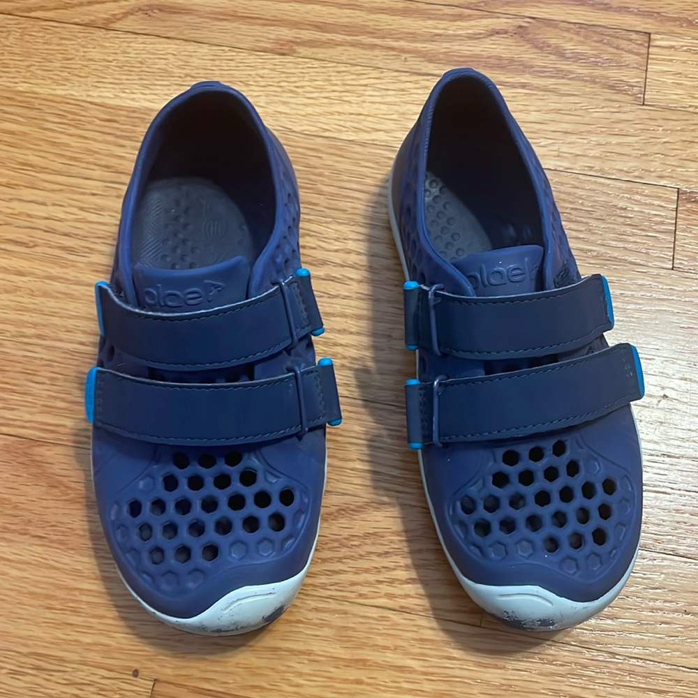 Plae shoes water rubber size 13 blue sandals slides